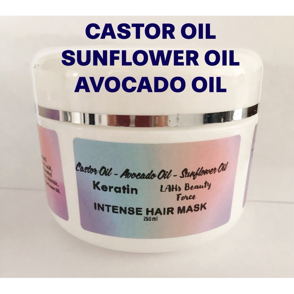 CASTOR OIL - AVOCADO & SUNFLOWER Oil Hair Mask- LAHs Beauty Force